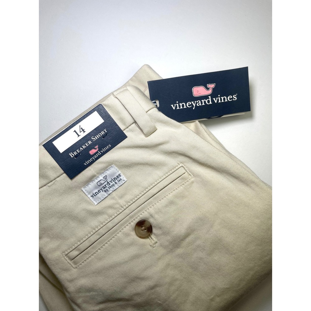 Vineyard Vines Boys Breaker Short Stone Khaki Chino Size 14 NWT 3H001031-274